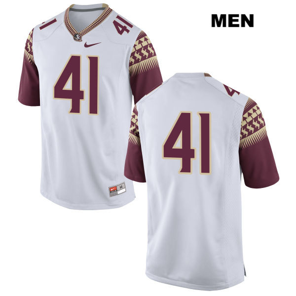 Men's NCAA Nike Florida State Seminoles #41 Zachary Weber College No Name White Stitched Authentic Football Jersey ULW6569TY